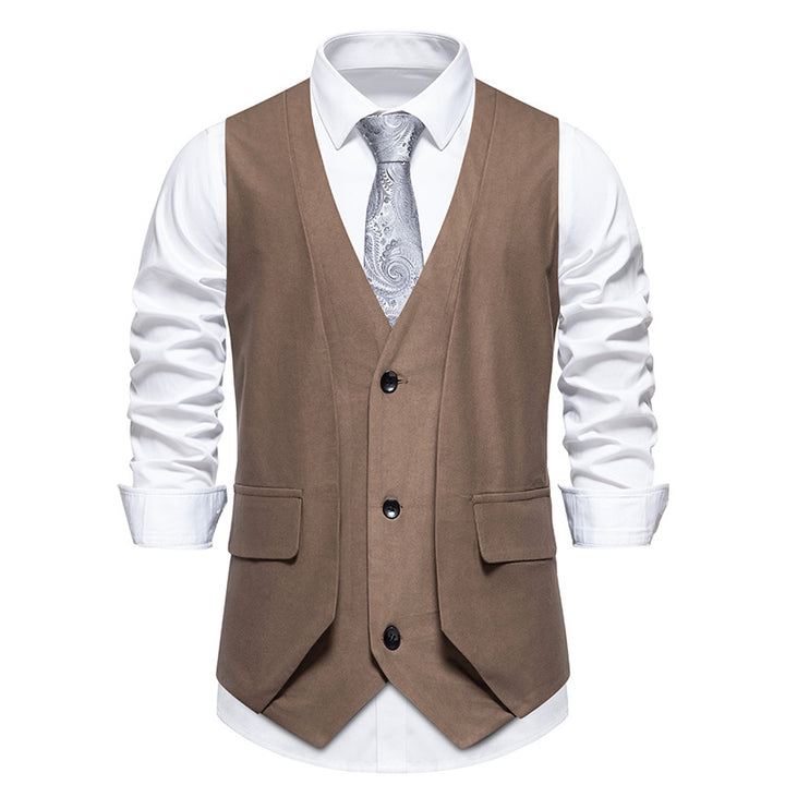 Herren elegante Weste mit schmalem Schnitt und praktischen Taschen Drune