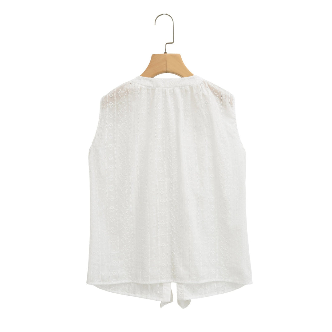 Damen Rüschenshirt mit elegantem V-Ausschnitt Drune