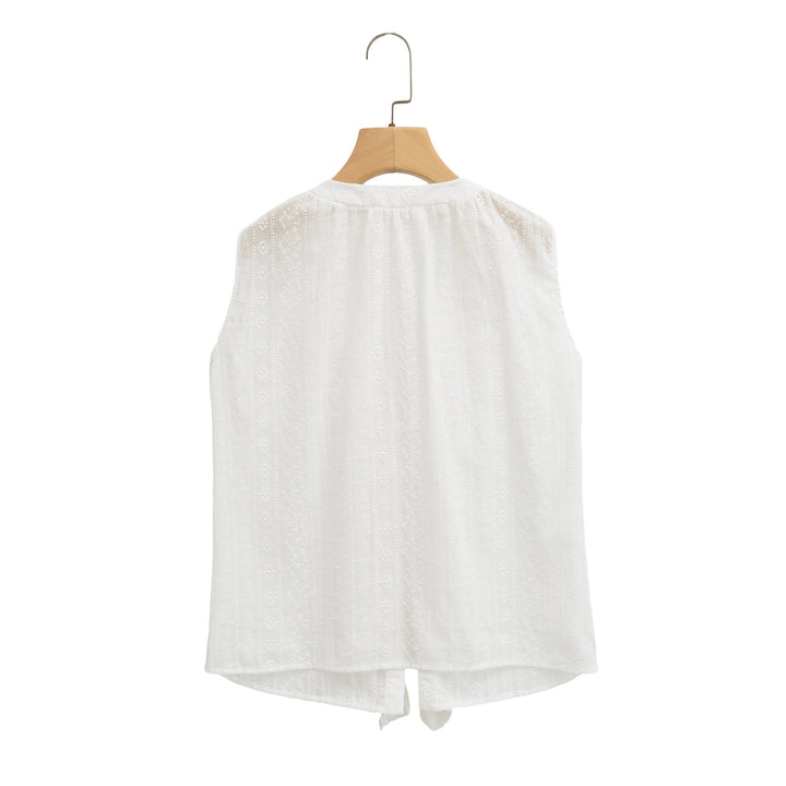 Damen Rüschenshirt mit elegantem V-Ausschnitt Drune