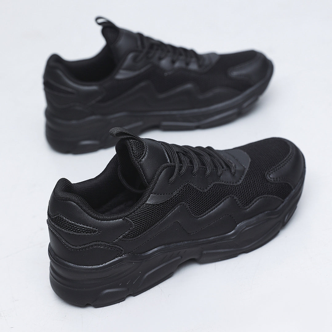 Unisex nan Plateau-Sneaker mit atmungsaktivem Mesh-Obermaterial, gepolsterter Fersenkappe und profilierter Gummilaufsohle Drune