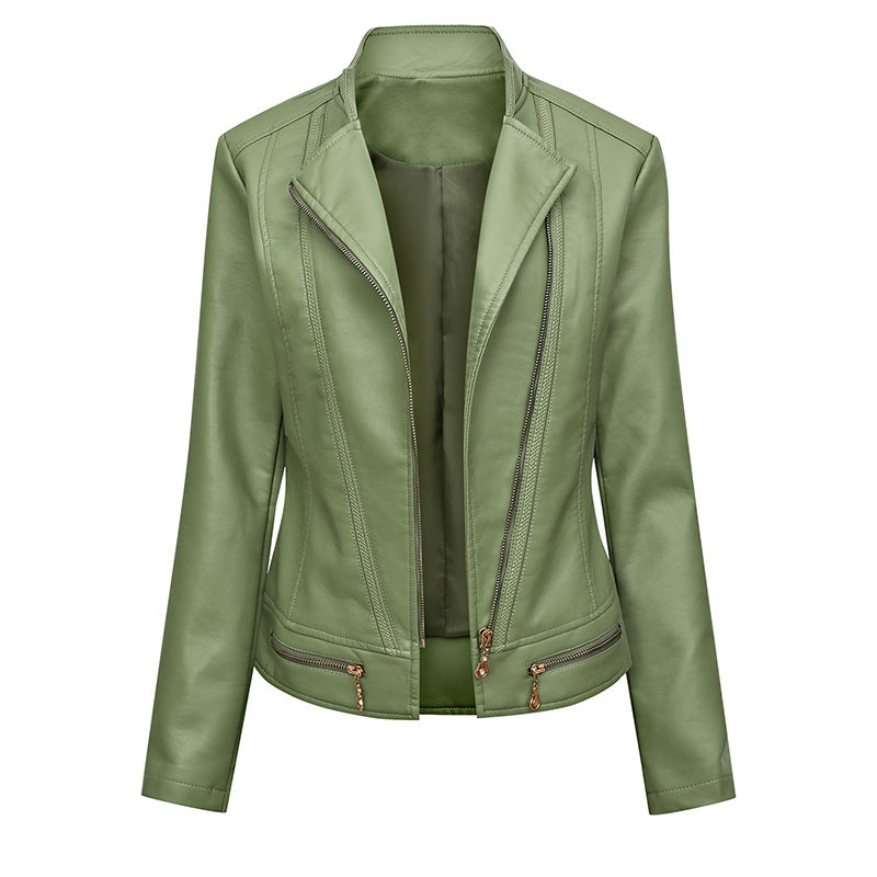 Damen hautenge Kunstlederjacke Drune