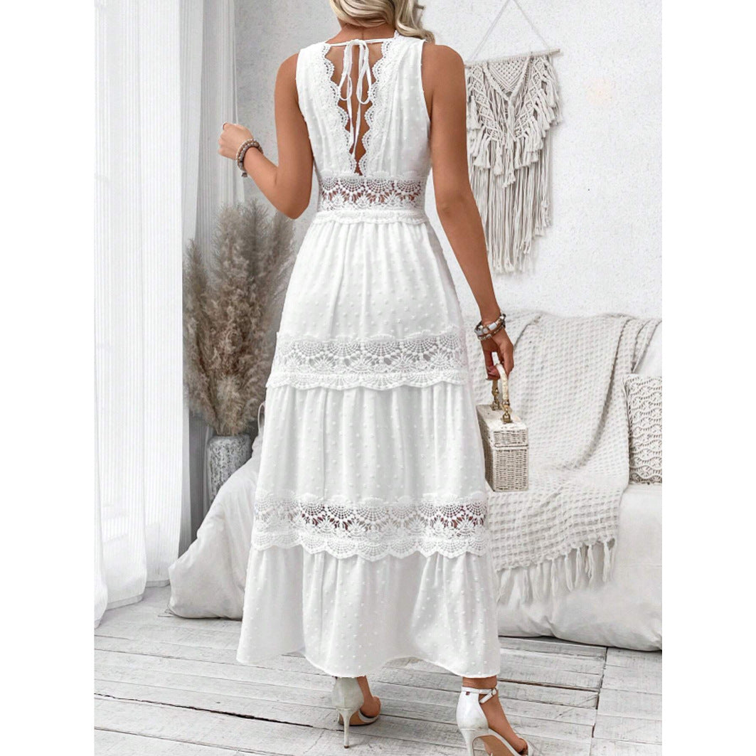 Drune | Spitzenkleid mit V-Ausschnitt