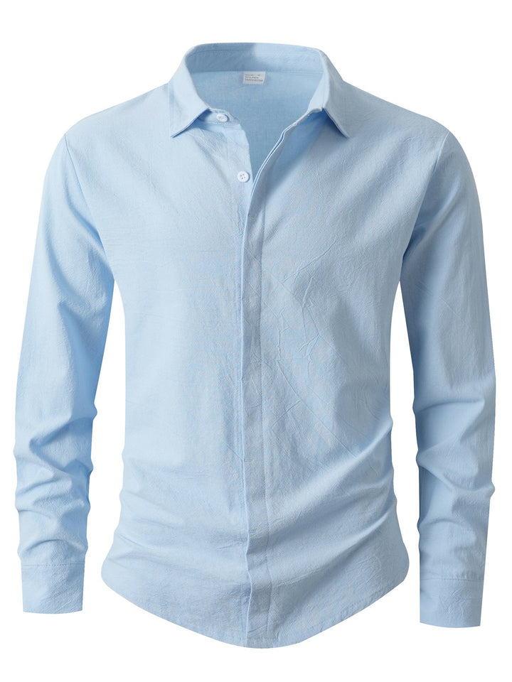 Herren Elegantes Casual-Hemd mit Slim-Fit Schnitt Drune