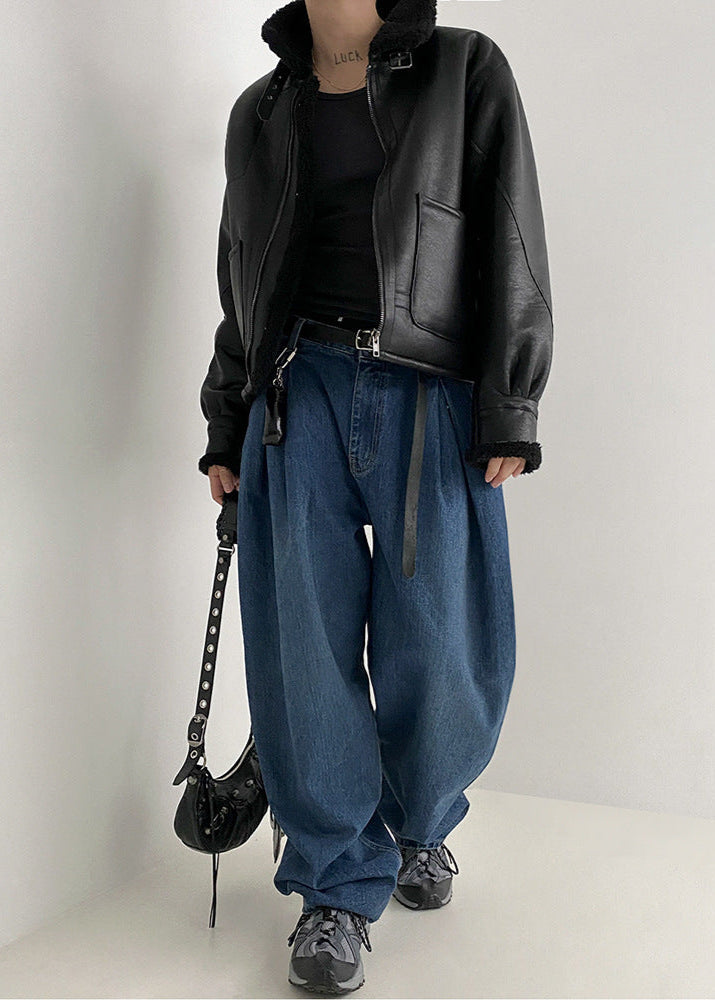 Drune | Kunstleder Fliegerjacke