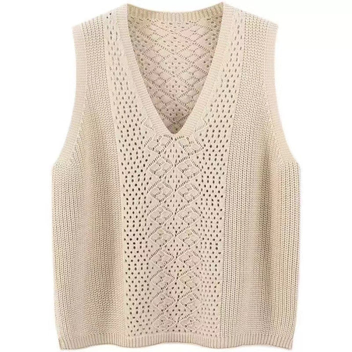Damen Strickweste mit tiefem V-Ausschnitt und praktischen Taschen Drune