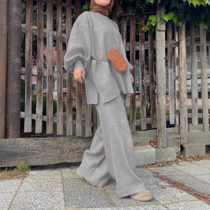 Damen Kombination aus weitem Oberteil und bequemen Hosen Drune
