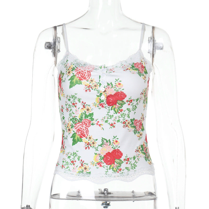 Damen Spitzen-Ärmeloberteil mit floralem Design Drune