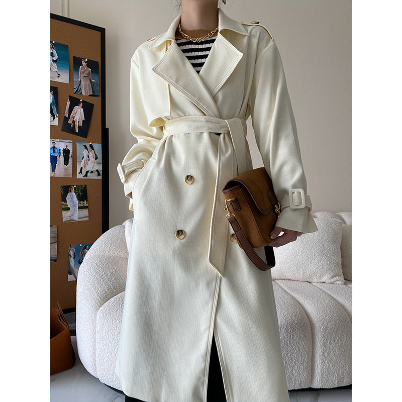 Damen Modischer Trenchcoat mit elegantem Schnitt Drune
