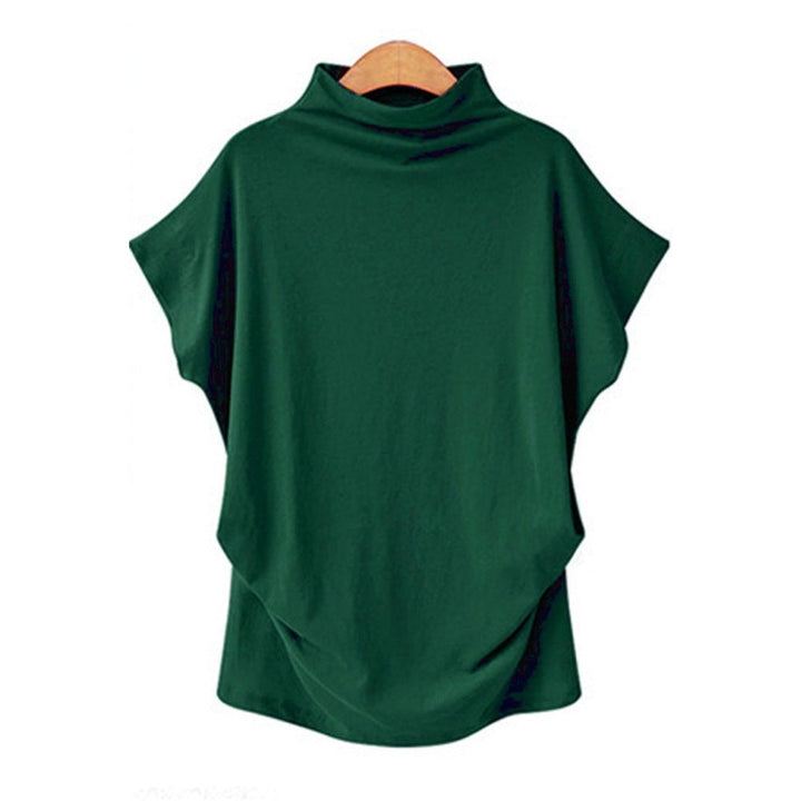 Damen Drapiertes Oversize-Top Stehkragen