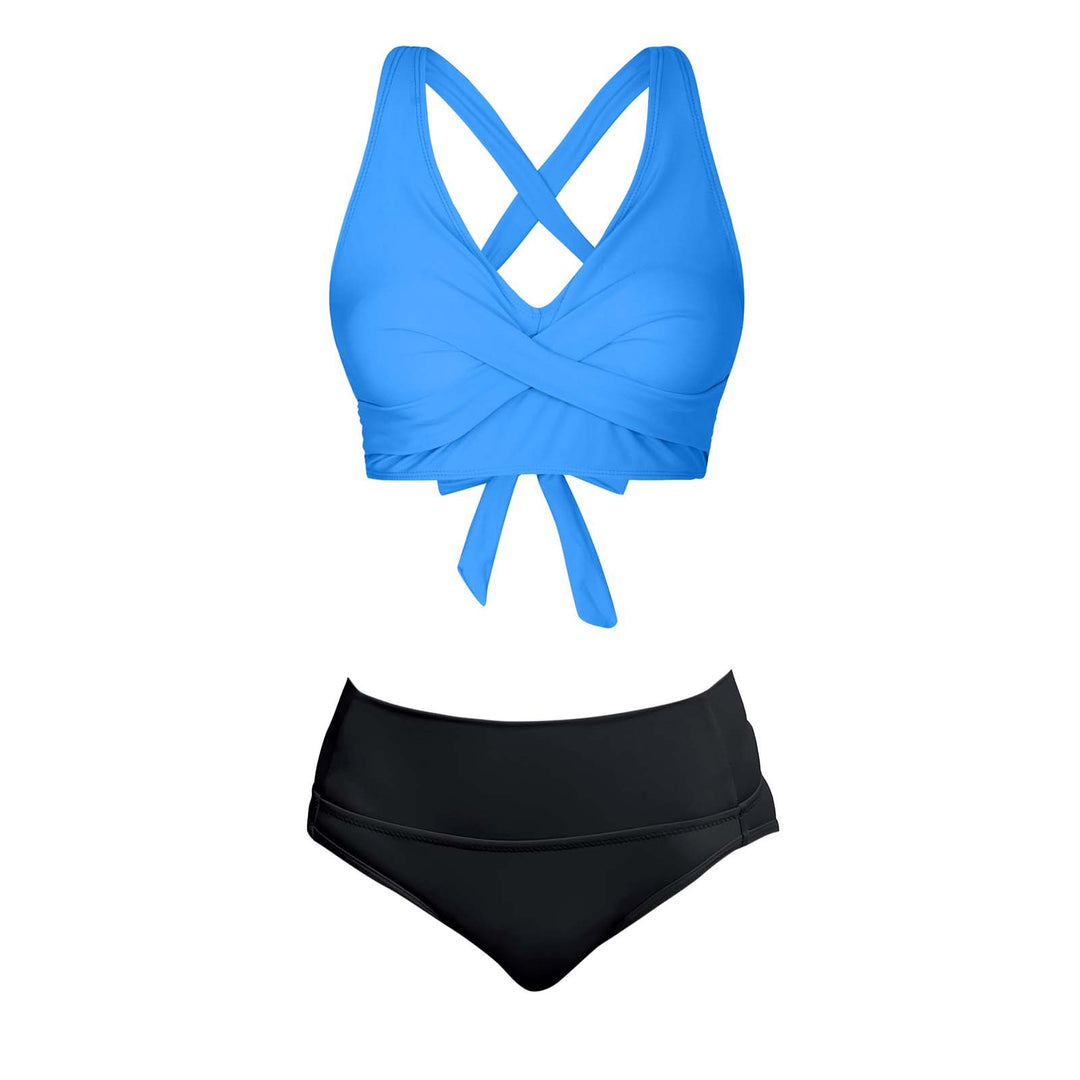 Damen Zweiteiliger Badeanzug mit floralem Design Drune