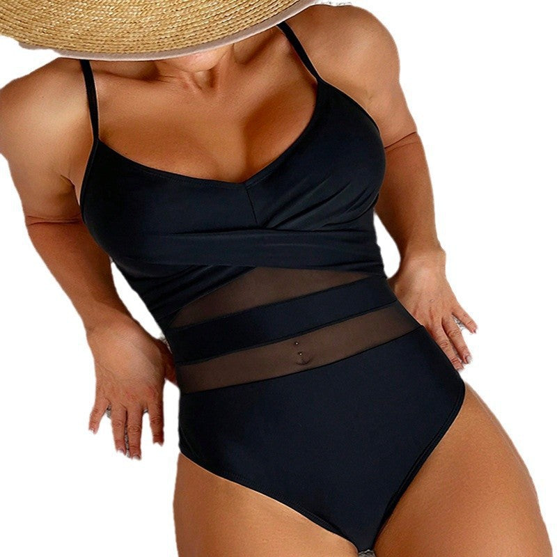 Damen Eleganter Badeanzug mit innovativem Mesh-Design Drune