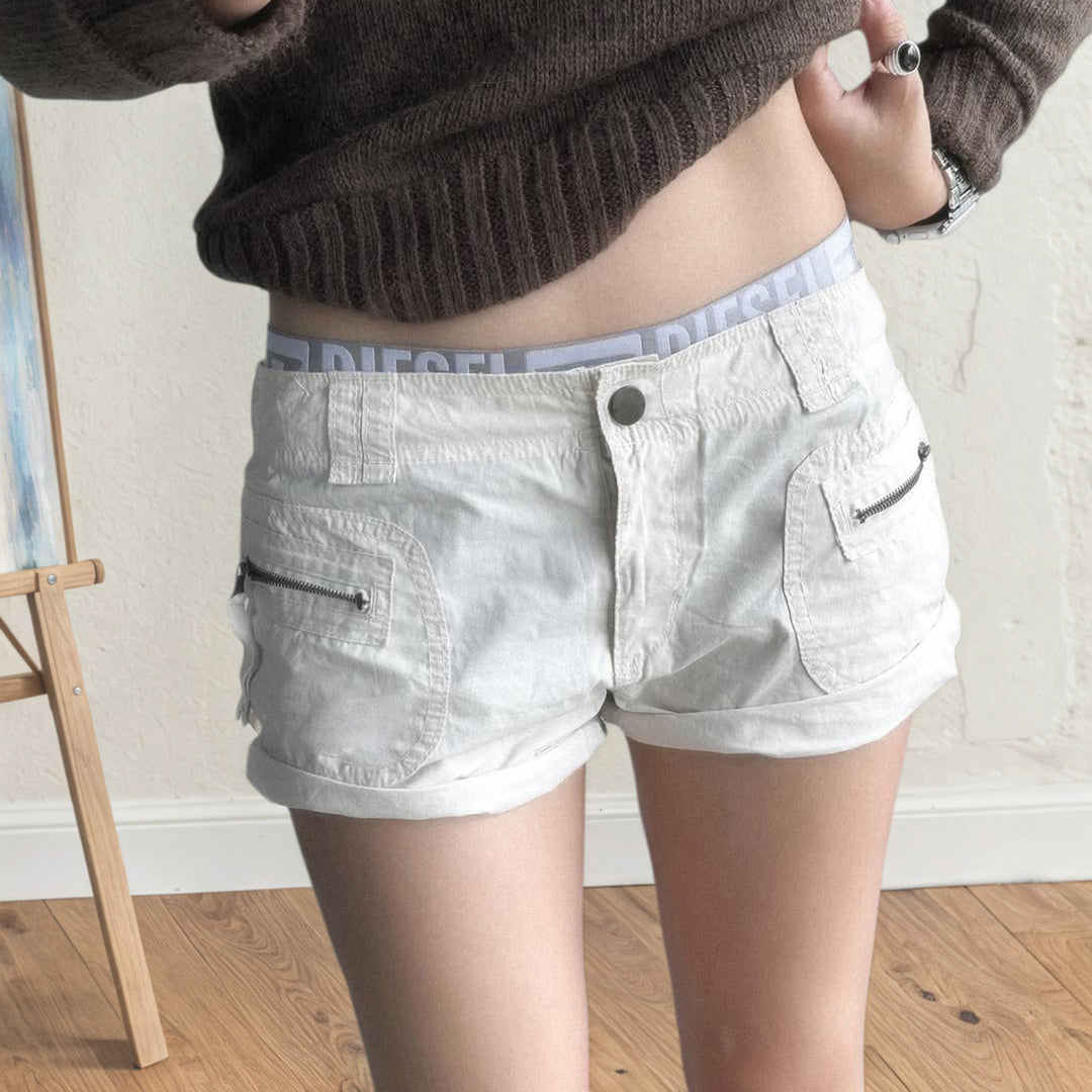 Damen leichte Shorts mit praktischen Reißverschlusstaschen Drune