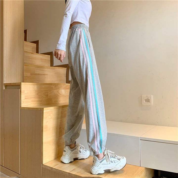 Damen Sportliche Jogginghose mit stylischen Seiteneinsätzen Drune