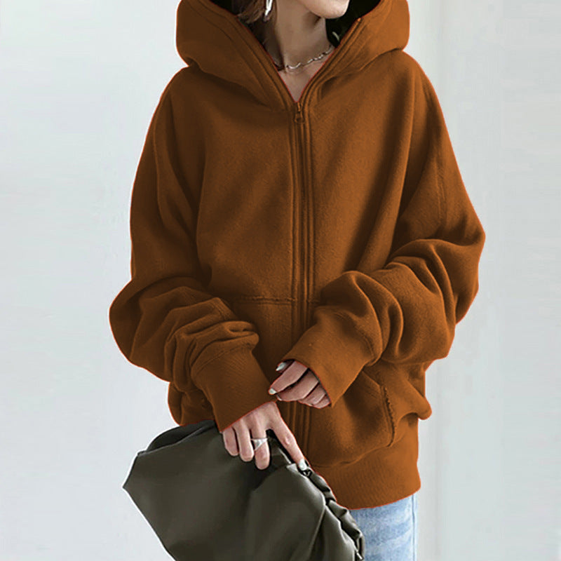 Drune | Loose jacket with hood and zipper