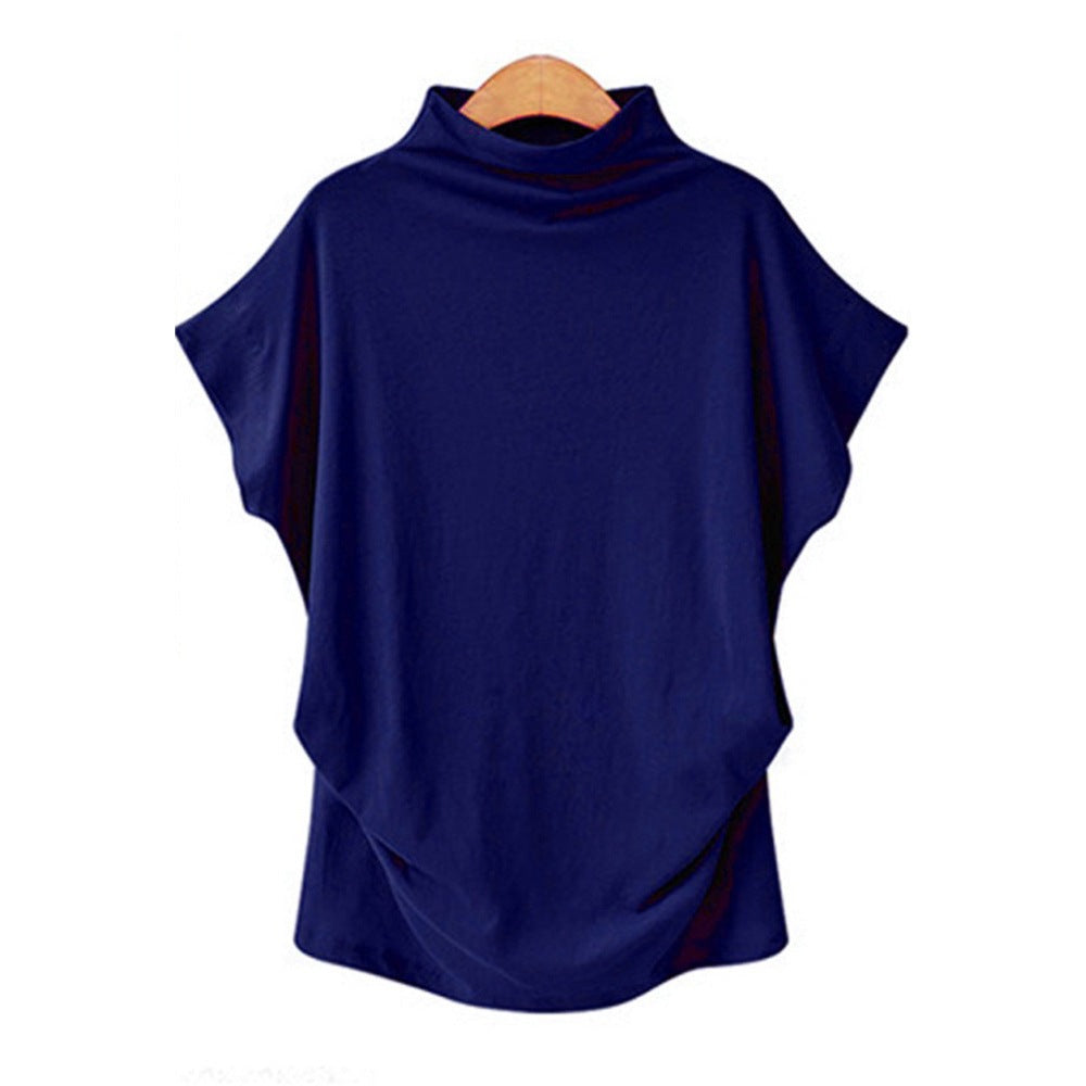 Damen Drapiertes Oversize-Top Stehkragen