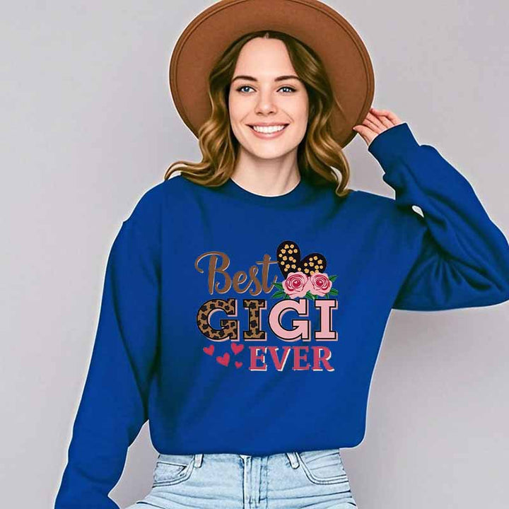 Damen Sweatshirt mit kreativem Gigi-Motiv Drune