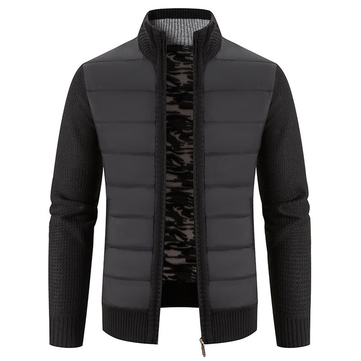 Herren hybride Steppjacke mit modischem Strickdesign Drune