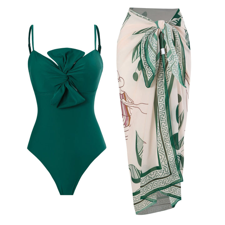 Damen Badeanzug mit elegantem Wickelrock Drune