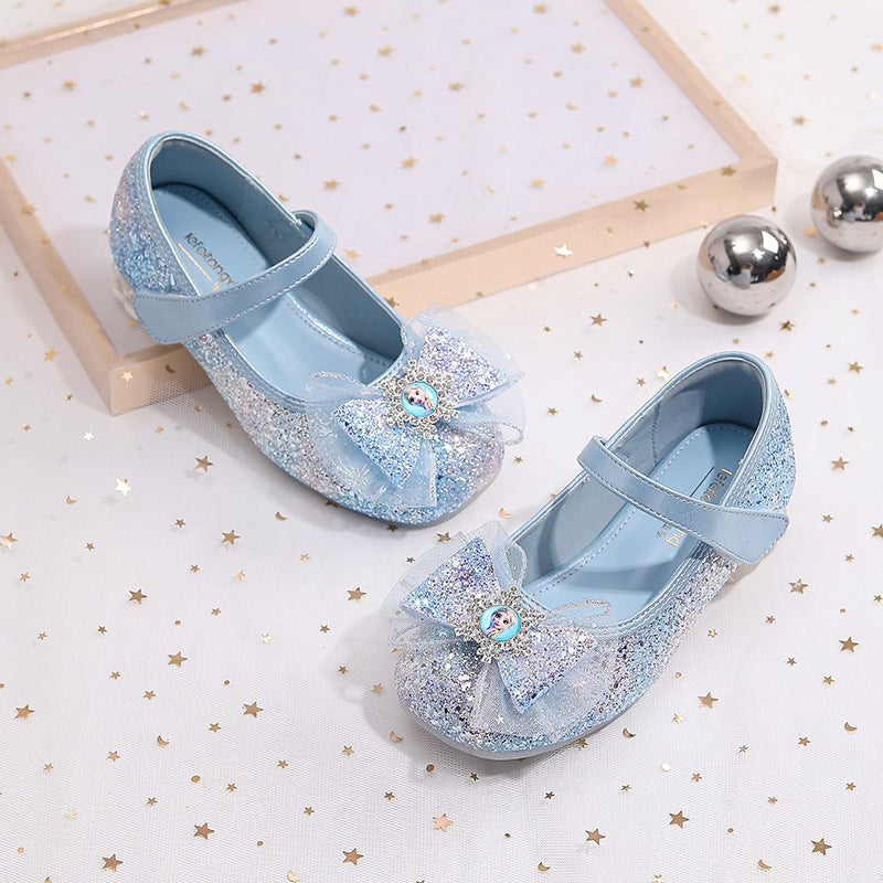 Damen Glitzernde Ballerinas mit Schleife Drune