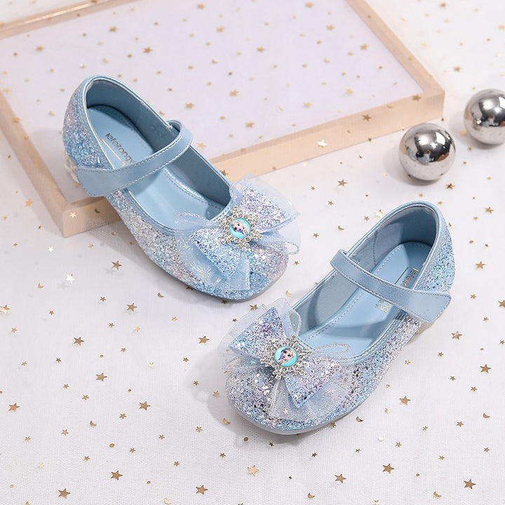 Damen Glitzernde Ballerinas mit Schleife Drune