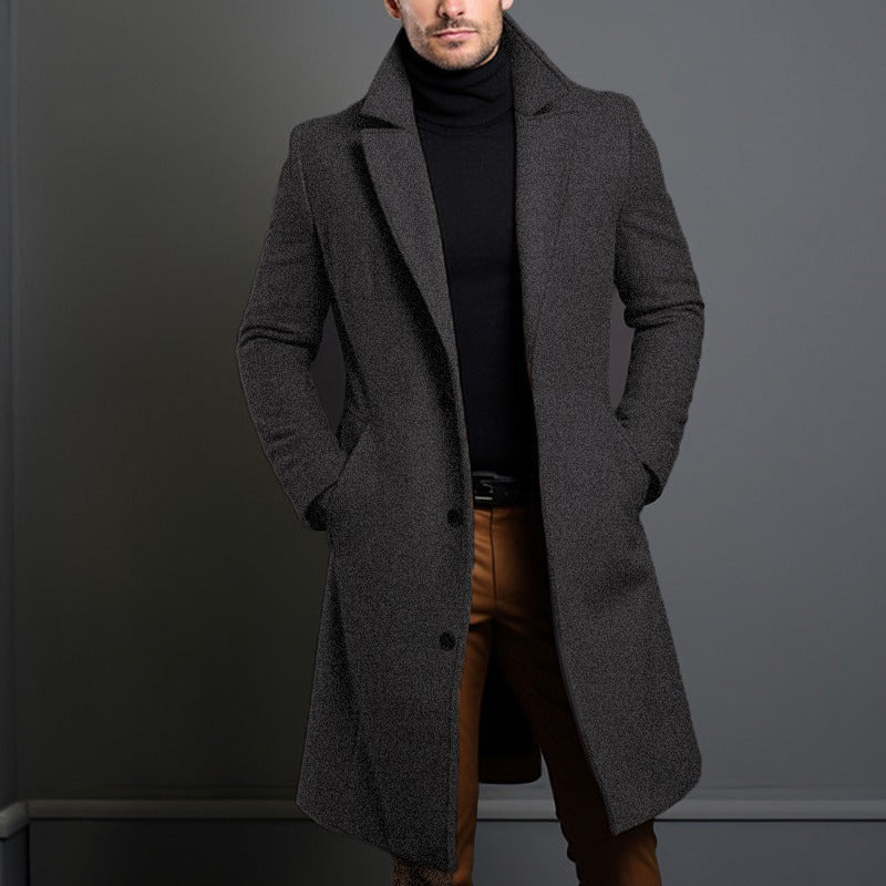 Herren eleganter Wollmantel Drune