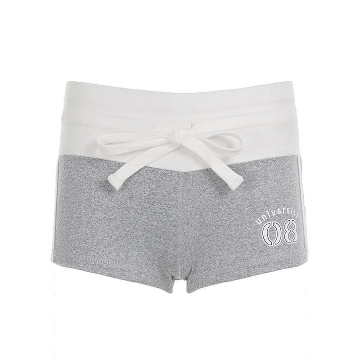 Damen Freizeitshorts mit elastischem Bund und dekorativem Bindegürtel Drune