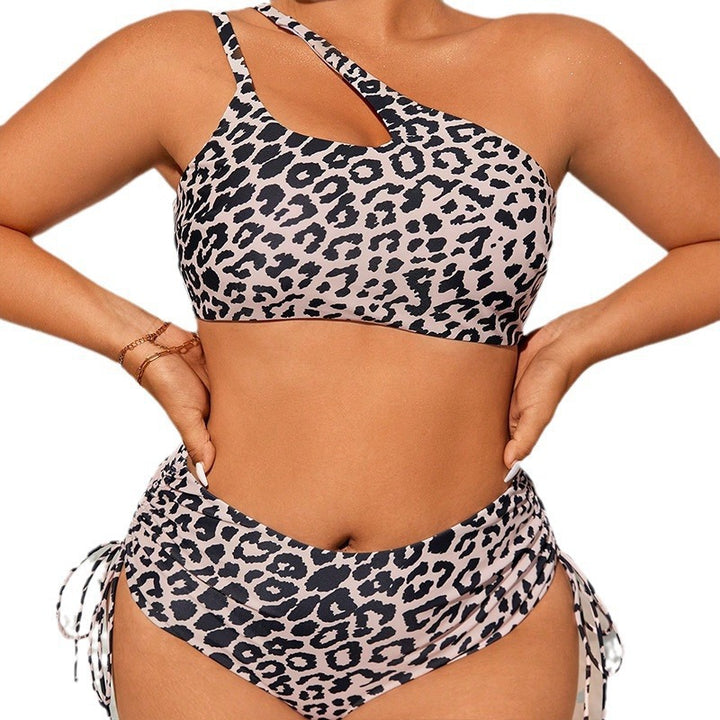 Damen Triangel-Bikini mit asymmetrischem Design und trendigem Animal-Print Drune