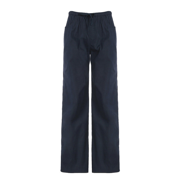 Damen Bequeme Freizeit Hose mit elastischem Bund und praktischen Taschen Drune