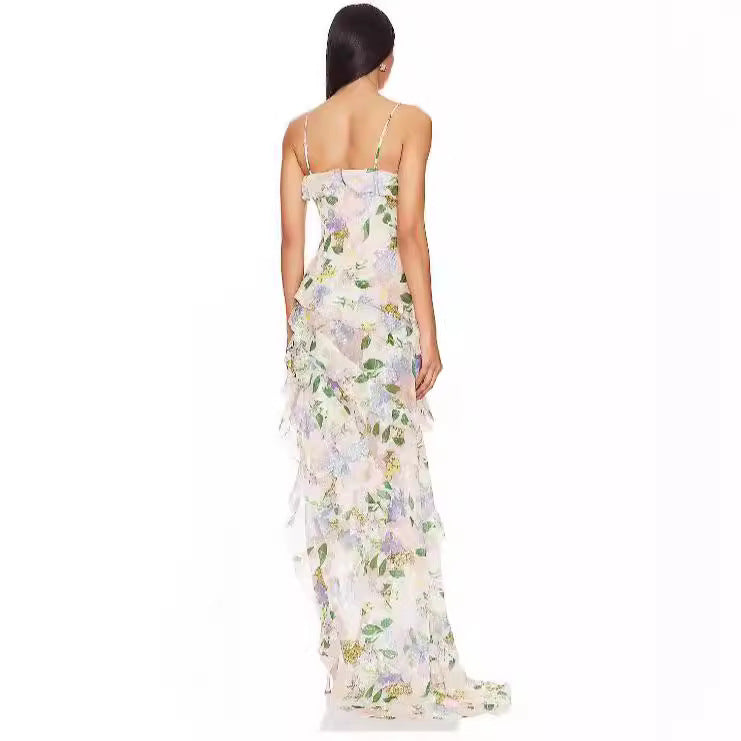 Damen Sommerliches Maxikleid mit floralen Prints Drune