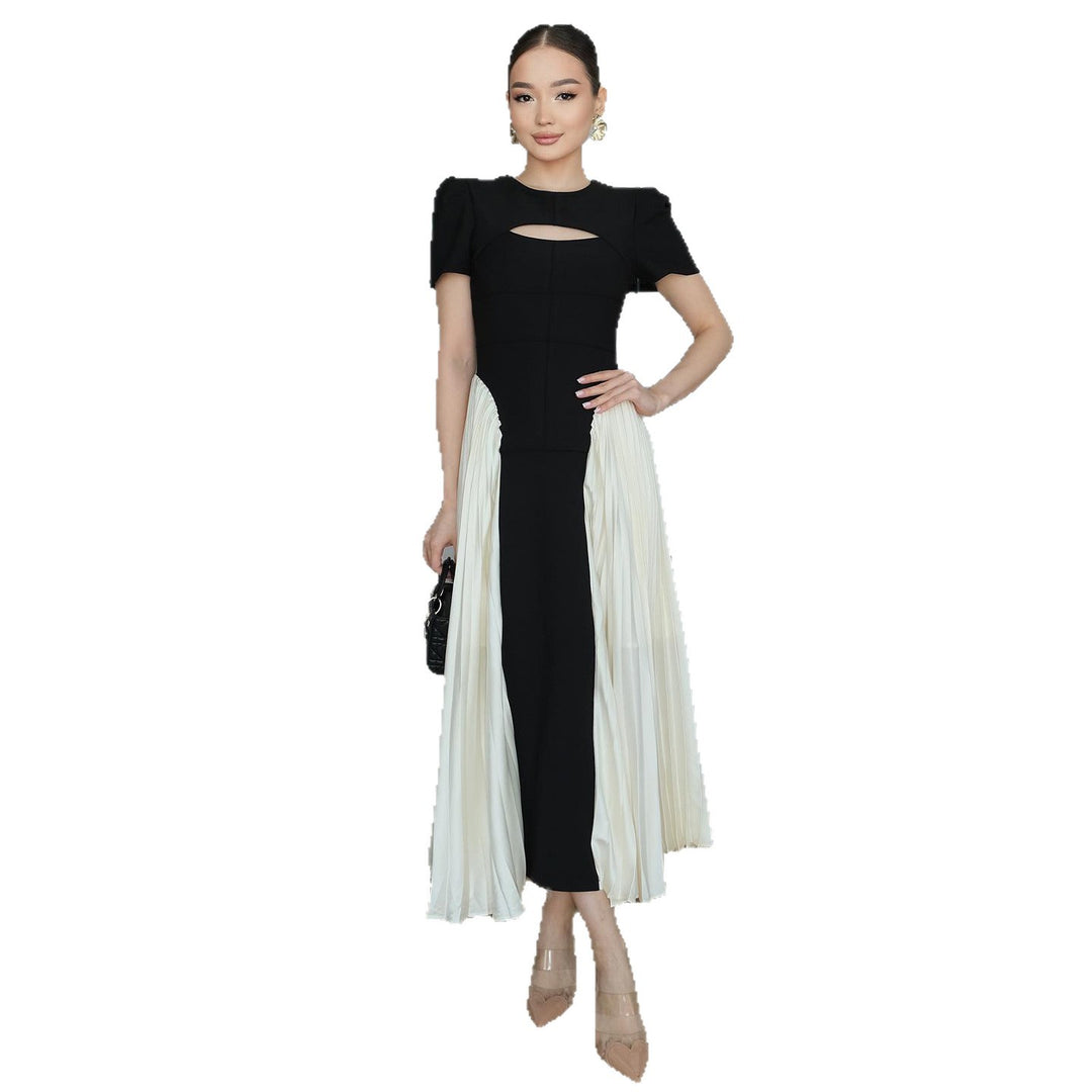 Damen Maxi-Kleid mit einzigartigem Cut-Out und drapiertem Rock Drune