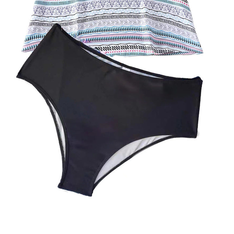 Damen Tankini-Set mit elegantem Schnitt und modischem Streifenmuster Drune