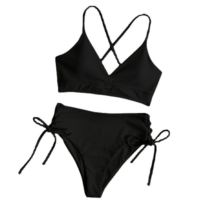 Damen Bikini-Set mit verstellbaren Trägern und raffinierten Schnürdetails Drune