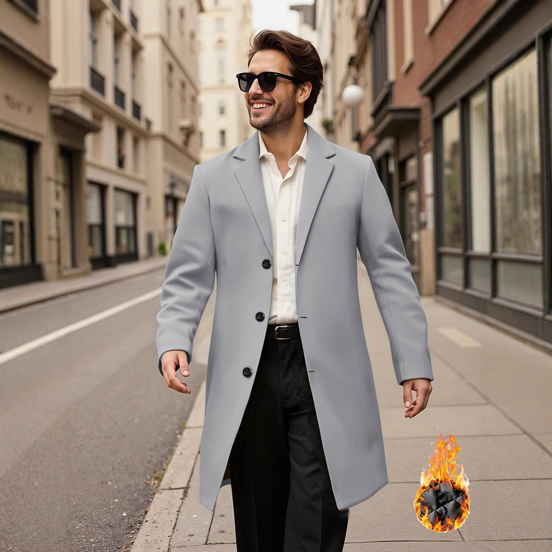 Herren eleganter doppelreihiger Mantel Drune