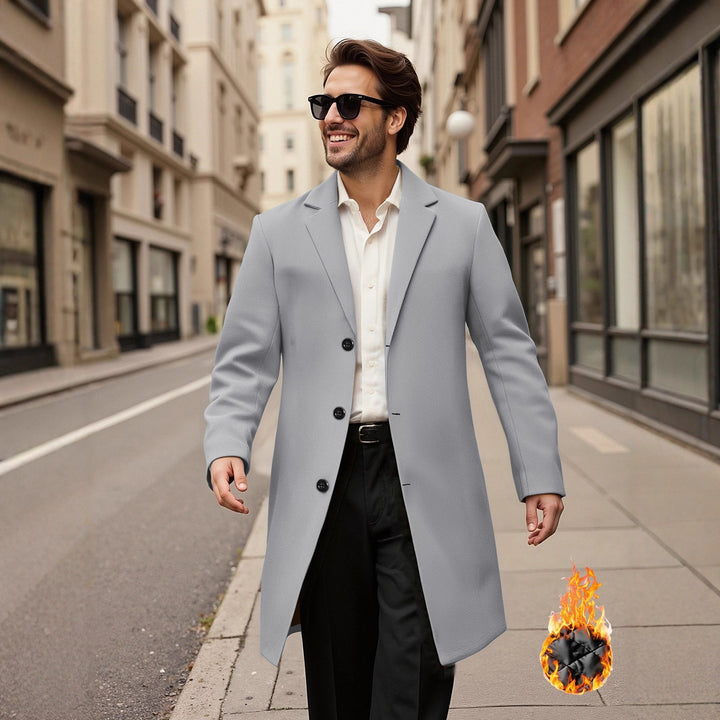 Herren eleganter doppelreihiger Mantel Drune
