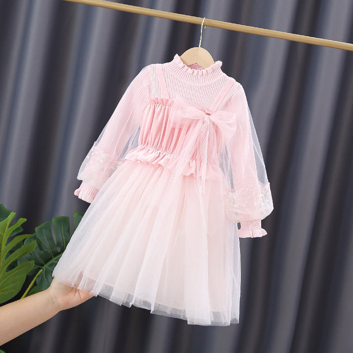 Mädchen festliches Tüllkleid mit Spitzen-Details Drune