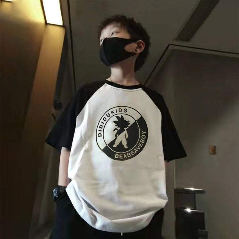 Jungen lässiges T-Shirt mit kreativem Druck Drune