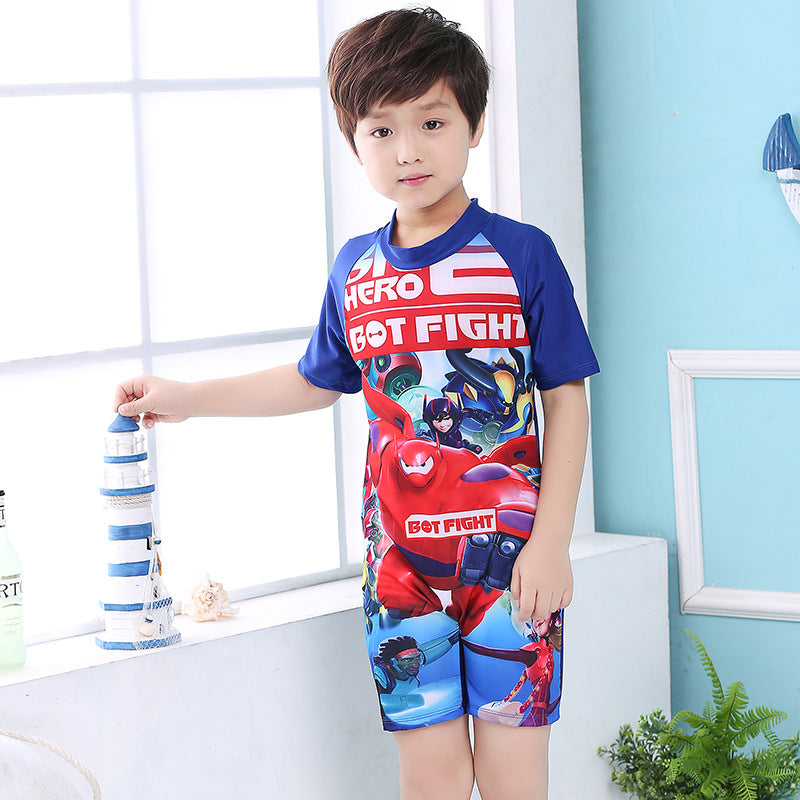 Jungen UV-Schutz Schwimmanzug mit kurzen Ärmeln Drune