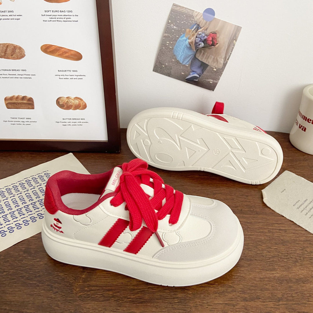 Damen Plateau-Laufsneaker mit verspielten Applikationen und atmungsaktiver Sohle Drune