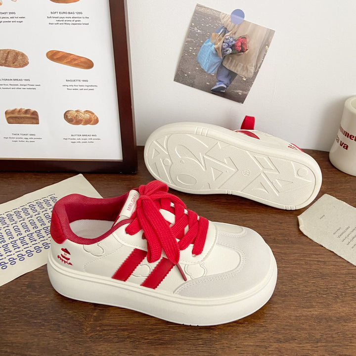 Damen Plateau-Laufsneaker mit verspielten Applikationen und atmungsaktiver Sohle Drune