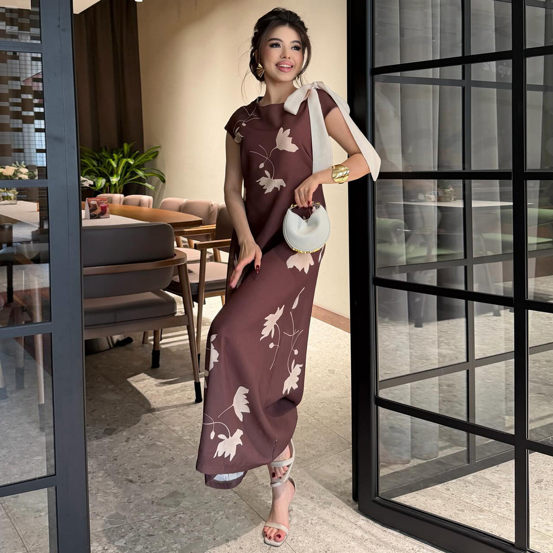 Damen Maxi-Kleid mit floralem Design Drune