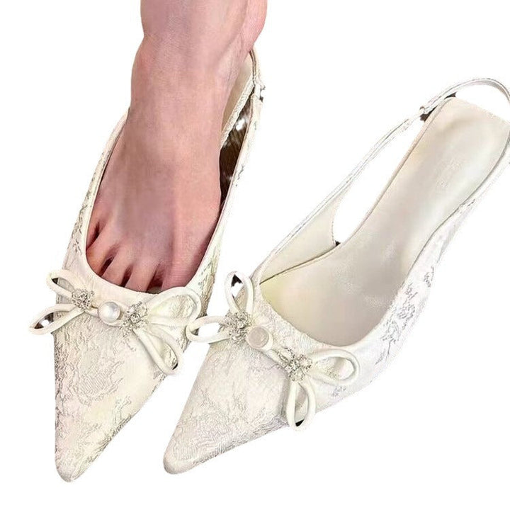 Damen Elegante Sling-Pumps mit romantischem Schleifendetail Drune