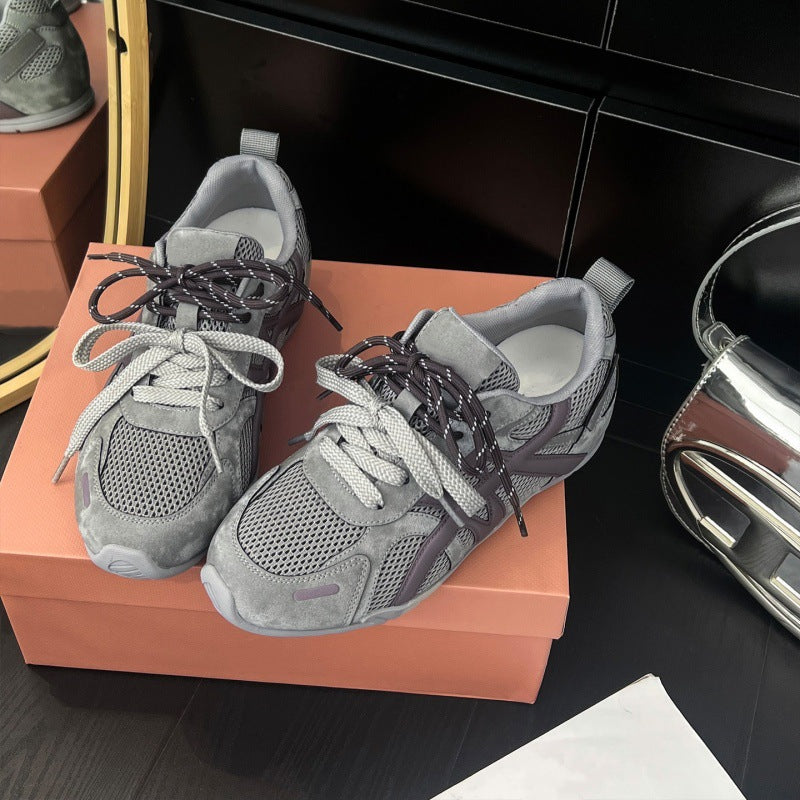 Damen Sportliche Sneaker mit atmungsaktiven Mesh-Einsätzen und stabiler Sohle Drune