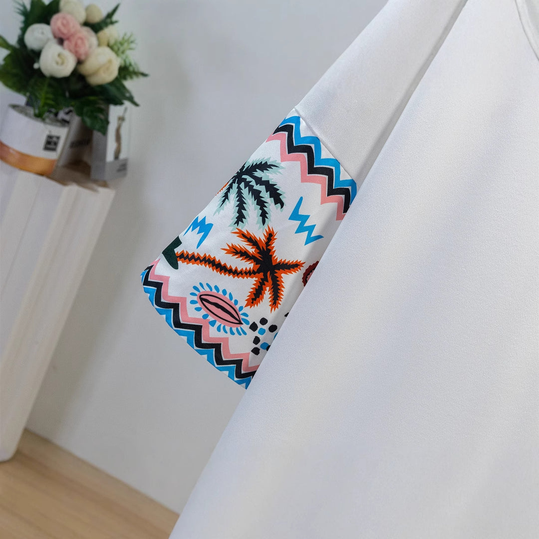 Damen elegante Kaftan-Robe mit kunstvollen Stickdetails Drune