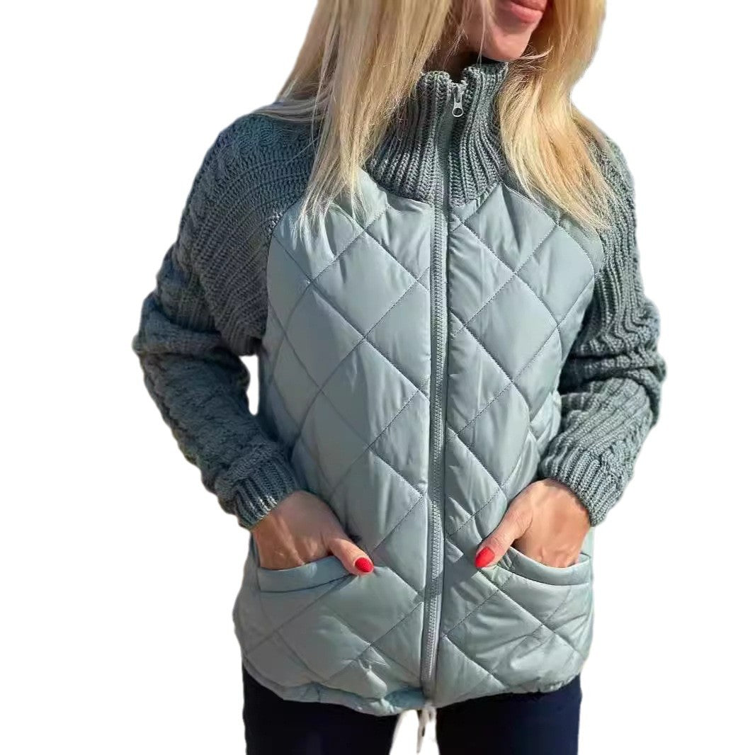 Damen Steppmantel mit wärmeisolierender Strickoberfläche Drune