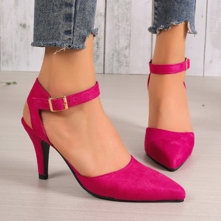 Damen elegante Sling-Pumps mit verstellbarem Knöchelriemen und modischem Absatz Drune