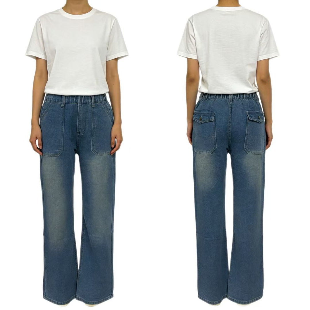 Damen High-Waist Jeans im Vintage-Stil Drune