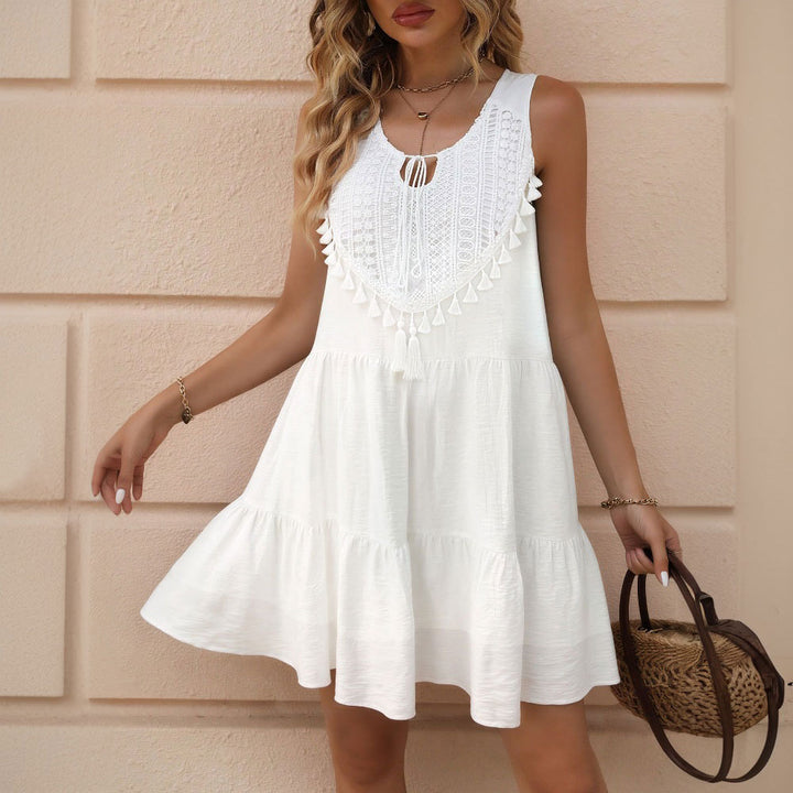 Damen Sommerkleid mit trendigen Fransen Drune
