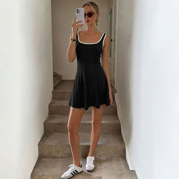 Damen Sportliches Sommerkleid mit figurformender Silhouette und bequemem Schnitt Drune