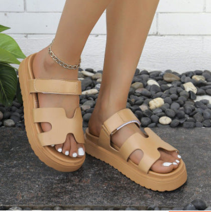 Damen lässige Riemensandalen mit ergonomischer Fußbettung und rutschfester Sohle Drune
