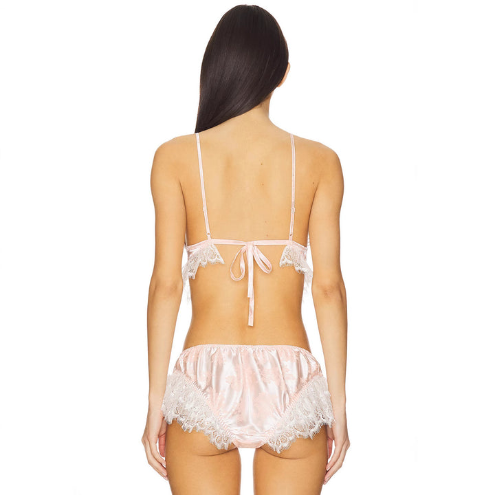 Damen Spitzen-Babydoll-Set mit Rüschendetails und schimmerndem Satin Drune